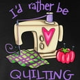 thumbnail image 3 of CafePress - I'd Rather Be Quilting Long Sleeve T Shirt - Long Sleeve Dark T-Shirt, 3 of 4