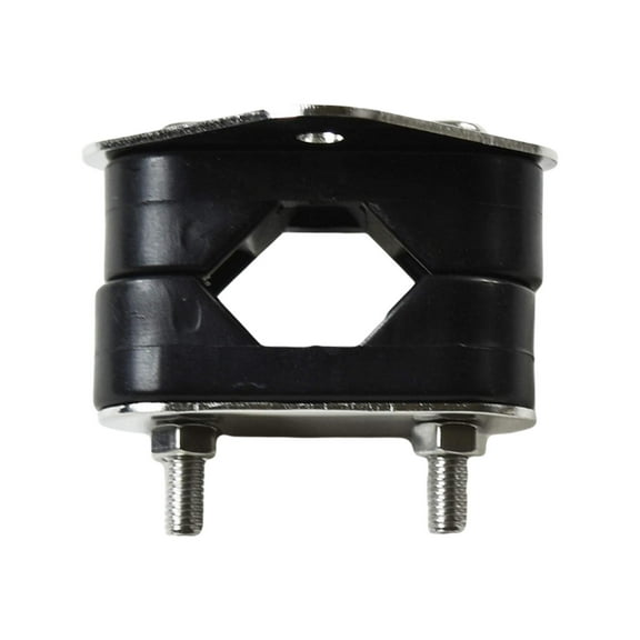 MARINE CITY Nylon Black Rail Mount Brackets, Universal Fit for 7/8-1 Inch Tube, Stainless Steel Mount Plate for Marine, Boat, Ship, and Yacht