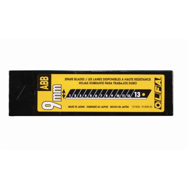 Cuchillas de repuesto OLFA ABB-50B UltraSharp Black 9 mm x50