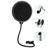 Microphone Pop Filter, TSV Microphone Mic Pop Filter Shield Replacement Flexible Gooseneck Fit for Condenser Microphone Computer PC Microphone Broadcasting Desktop Mic