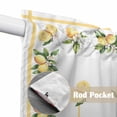 thumbnail image 2 of Lemon Yellow Swag Curtains Modern Country Flower Floral Summer Spring Swag Valances for Kitchen Windows, Window Treatment Topper Curtains for Living Room Bedroom Bathroom, 28" W x 36" L, 2 of 6