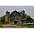 thumbnail image 3 of Romita, Denise 18x13 Black Modern Framed Museum Art Print Titled - The Old Barn and Silo, 3 of 5