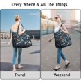 thumbnail image 4 of Flower Women's Large Weekend Travel Bag Moving Canvas Handbag Thick Double Layer Beach Weekend Travel Unisex Hospital Maternity Delivery with Toiletry Waterproof, 4 of 5
