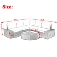 thumbnail image 4 of enyopro Patio Sofa Set, 6 Piece Outdoor Furniture Set, PE Rattan Wicker Sectional Sofa Furniture, Manual Weaving Wicker Couch with Removable Cushions & Tea Table, Ideal for Patio Deck Backyard, K3222, 4 of 10