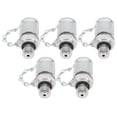 thumbnail image 1 of 5-Pack Carbon Steel Galvanized Hydraulic Testing Adapters, PT/PPT Model Threaded Connectors with 3mm Pipe Diameter, -40℃ to +100℃ Temperature Resistance, for High-Pressure Hydraulic Systems, Pressure, 1 of 6