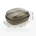 thumbnail image 4 of Unique Bargains 1 Pc Waterproof Soap Holder Double Layer with Cover Gray Soap Dish for Bathroom 5.51"x4.13"x2.52", 4 of 6