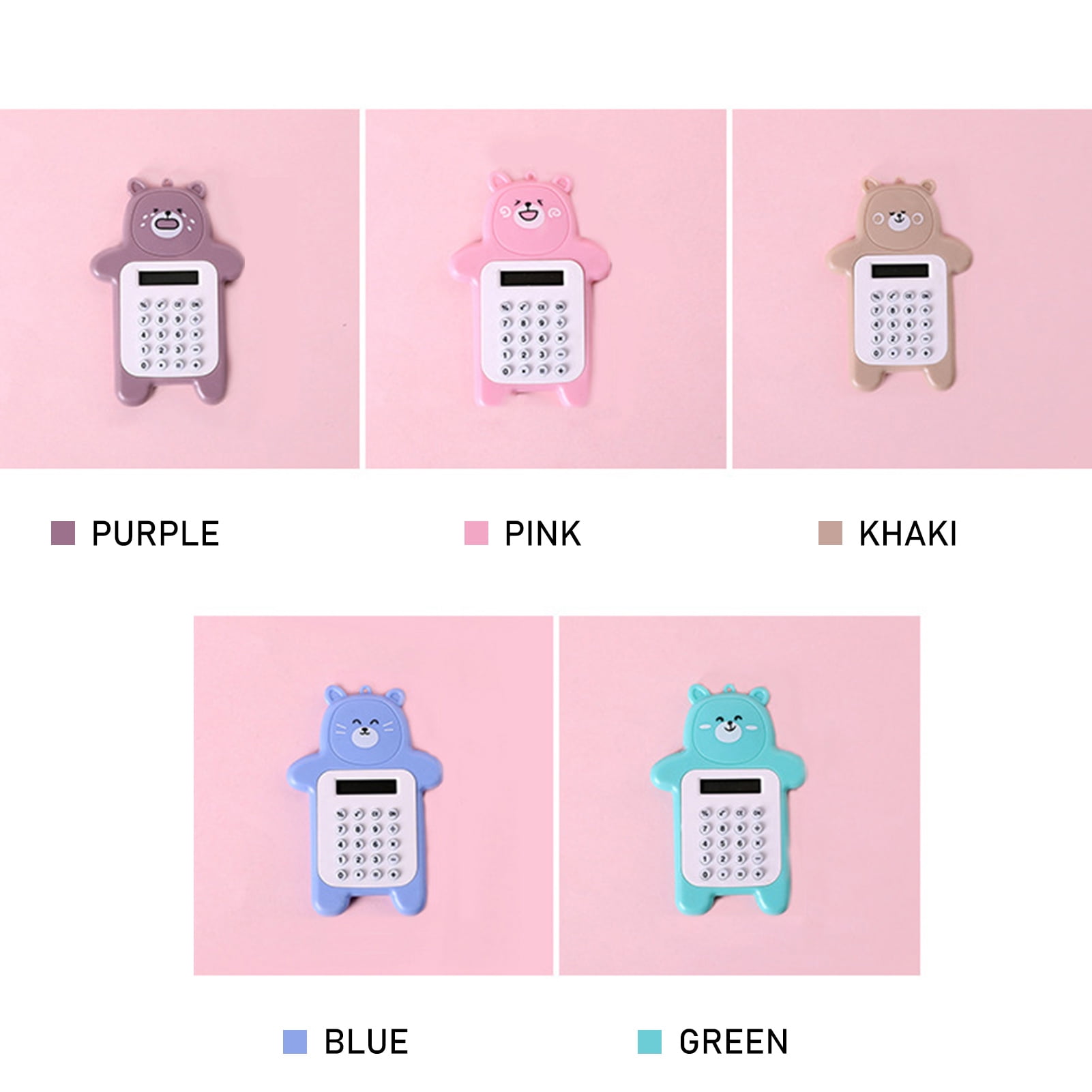 Mini Calculatrice Portable 8 Chiffres - Rose Bonbon - Super Mignonne Et Pratique