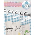 thumbnail image 5 of Easter Shower Curtain Gnome Easter Eggs Bunny Shower Curtains for Bathroom Decor Blue Check Plaid Bath Curtains Sets for Spring Easter Bathroom Decor Fabric Waterproof Extra Long 72" X 84", 5 of 6