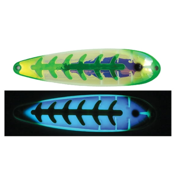 Moonshine Lures, RV Series Spoons, Magnum 5", Green Jeans