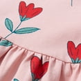 thumbnail image 4 of Robes Filles Enfants Tout-Petits Filles Été Coton Robe en Dentelle Manches Courtes à Volants Évasée Midi Décontractée Robes Robe Fille Rose 5 Ans-6 Ans, 4 of 6