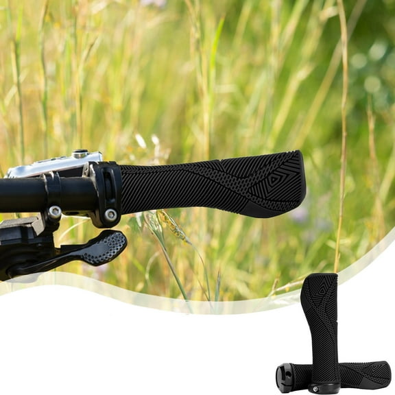 Clearance! Single Lock-on Bike Handlebar Grips - 1Pair Mountain Bike MTB Ergonomic Ultras Light TPE Anti-Slip Handle Grips - Bicycle Comfort Locking Handle Bar for BMX/Cruiser Bike/Scooter