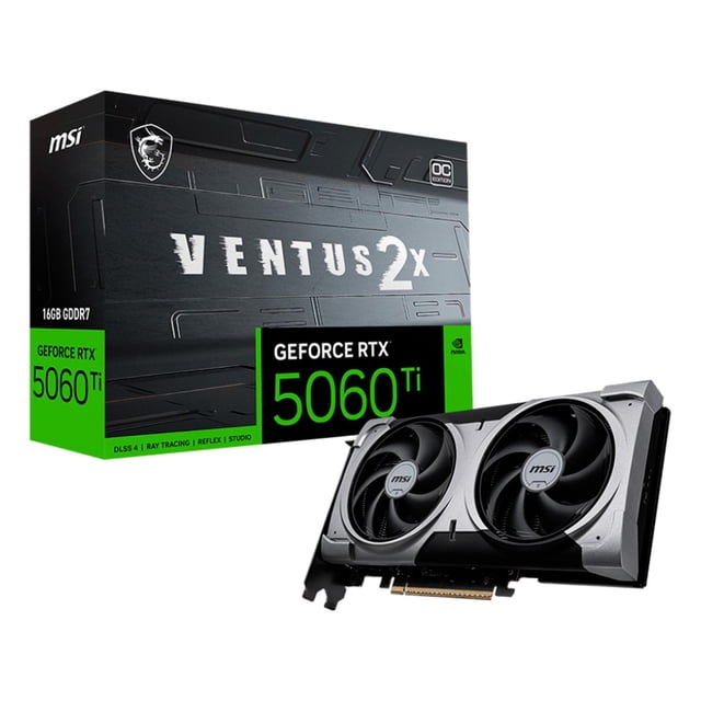 Tarjeta de Video MSI GeForce RTX 5060 Ti VENTUS 2X OC PLUS 16GB GDDR7