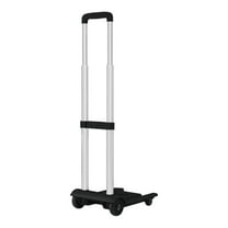 Hiroekza Folding Metal Hand Truck Trolley Dolly Small Trolley with Wheels Lightweight Utility Dolly Portable Picnic Shopping Cart Black