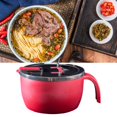 thumbnail image 4 of Stainless Steel Instant Noodle Bowl Large Capacity Instant Ramen Bowl with Lid Tableware for Students Red, 4 of 4