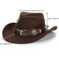 thumbnail image 4 of 2025 Latest Model Classic Western Cowboy Hat for Men Women Brown Cowgirl Roll Up, 4 of 5