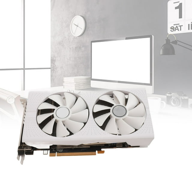 Tarjeta de Gráficos GPU, 8GB GDDR5 256bit RX470 Gaming Graphics Card PCI Express 3.0 x16 HD Interfaz Multimedia Para Computadora