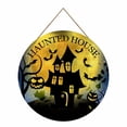 thumbnail image 1 of Halloween Welcome Front Door Sign Halloween Decorations Door Sign 12 Inch Happy Halloween Door Hanger Sign Wall Hanging Sign Decor Halloween Decorations For Home School Part, 1 of 8