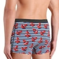 thumbnail image 4 of Men's Boxer Briefs, red Anchor blue stripe cute Soft Comfy Mens Underwear Boxer Briefs Breathable With Widen Waist, 4 of 7