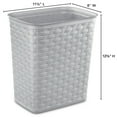 thumbnail image 4 of Sterilite 12.9L Weave Wastebasket-Grey, 4 of 5