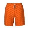 thumbnail image 4 of Lsque Mens Swim Trunks Orange Scales Pattern - Bathing Suit Compression Liner - Beach Swim Shorts Swimwear - (S-3XL) - Stretch Quick Dry -XX-Large, 4 of 9