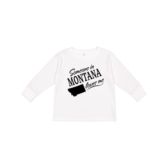 Inktastic Someone in Montana Loves Me Boys or Girls Long Sleeve Toddler T-Shirt