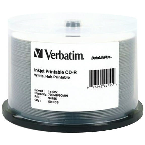 Verbatim 700MB 80-Minute 52x DataLifePlus CD-Rs, 50-ct Spindle