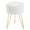 Beige, variant on Sweetcrispy Ottoman Vanity Stool, Round Cushioned Seat with Gold Legs, Multi-Functional Footrest & Vanity Chair for Bedroom & Living Room, Black