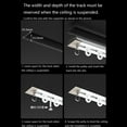 thumbnail image 5 of Invisible Recessed Ceiling Curtain Track, Aluminum Sliding Curtain Rail, Room Divider Curtain Rod for Bedroom, Balcony, Office, Hotel, 5 of 8