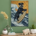 thumbnail image 2 of Giant Schnauzer Dog Playing Surfboard Stretched Canvas Size 8x12 – Sports Dog, Perfect for Animal Lovers, Giant Schnauzer Dog Canvas, Surfboard Canvas Size Wall Art, 2 of 5