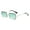 Green, variant on Square Rimless Sunglasses Tinted Lens Retro Summer Party Rave Shades Glasses - Gray