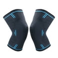 thumbnail image 4 of Knee Brace, Nylon Knitted Knee Guard Support, Protector Kneepad for Running & Basketball - Blue, Large, 4 of 8