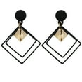 thumbnail image 2 of Cheers Boucles d'Oreilles Pendantes Longues en Alliage Double Losange pour Femmes Mode Bijoux de Fête, 2 of 2
