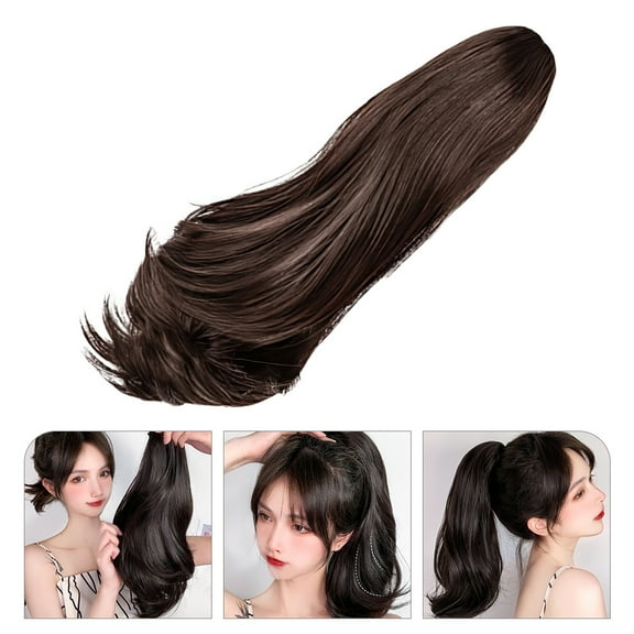 Tineasur 1Pcs Ponytail Hair Extensions 40in Curly High Temperature Fiber for Women Ladies Girls Festivals Weddings