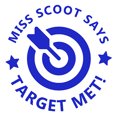 thumbnail image 1 of Printtoo Personalized Teachers Stamp Target Met! Teachers Name Self-Inking Rubber Stamp Achievement Message For Students Classroom & Homework Supplies,Blue - 30 x 30 mm, 1 of 6