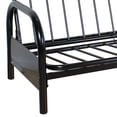 thumbnail image 5 of Black Adjustable Futon Frame | Sturdy Metal | Modern Contemporary Style | 77.5" W x 53.5" D | L-Shape to Lay-Flat | Sleek Black Finish | Primary Living Space | China, 5 of 7