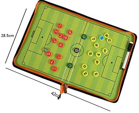 Tableau Tactique Football Magnétique - Avec Figurines, Chronomètre, Sifflet, Cartons - Pour Entraîneur Et Coach - 3