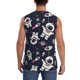 thumbnail image 4 of Fotbe Cartoon Spaceship Men's Camiseta sin Mangas Estampada para Hombres, Playera Casual para Gimnasio, Entrenamiento, Playa-Small, 4 of 7
