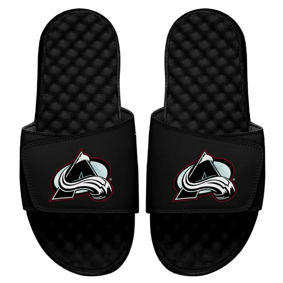 Men's ISlide Black Colorado Avalanche Ice Clipping Mask Slide Sandals