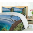 thumbnail image 5 of Ambesonne Nautical Duvet Cover Sets, East Shore of Lake, 2-Queen, Green Blue, 5 of 7