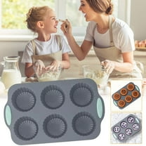 6-Hole Christmas Wreath Silicone Mold - Food-Grade Non-Stick DIY Tray, Cakes & Soap, Festive Holiday-Shaped Craft Tool, Easy-Release & Dishwasher-Safe Baking & Craft Mold, G