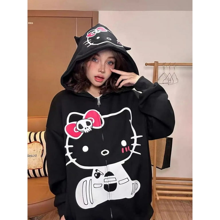 KATIE TOKYO KITTY KITTY hooded cardigan