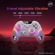 Ultimate PC Controller, EasySMX Bluetooth Controller for PC/IOS/Android/Switch/Steam, with RGB Lights, Micro Hall Triggers & Detachable Joysticks, Remappable Buttons