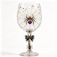 thumbnail image 2 of Halloween Wine Goblets,Clear Stemmed Glass with Spider and Star Pattern Decor,for Festival Dinner Table and Holiday Party Supplies, 2 of 5