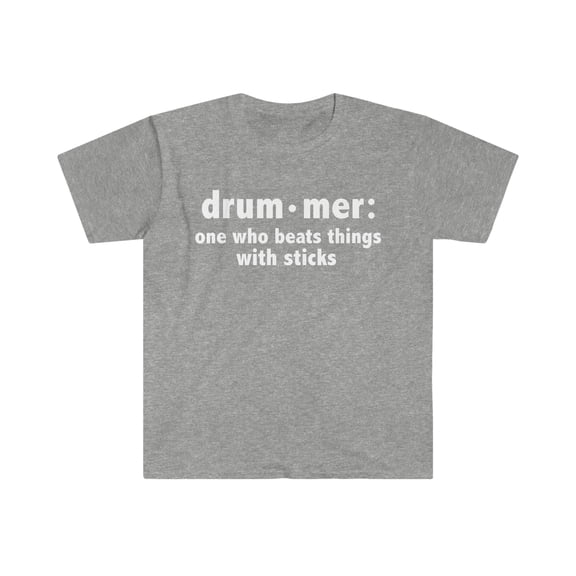 Drummer Definition Unisex T-shirt S-3XL Drums Drumline Music Musician