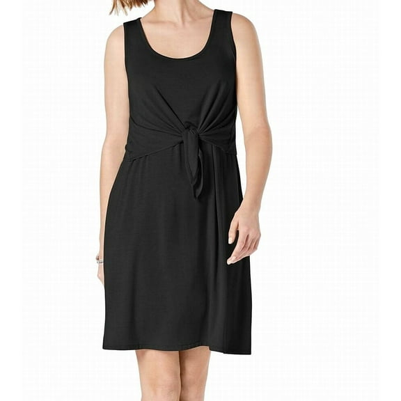 Style & Co Sleeveless Tie Front Dress Black M