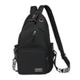 thumbnail image 4 of Bolso de pecho para hombre, bolso ligero, paquete de pecho para correr, ir de compras al aire libre, senderismo negro, 4 of 10