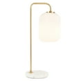 thumbnail image 3 of SAFAVIEH Weller 20 in. Modern Chic Table Lamp, Gold/White Marble, 3 of 6