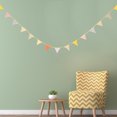 thumbnail image 2 of Fabric Banner Colored Pennant Flag Triangle Bunting Hanging For Birthday  ( Flower Pattern7 ), 2 of 7