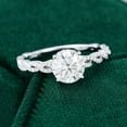 thumbnail image 2 of Silvago Jewel 14K White Gold Plated Ring - Brilliant 1.9 Ct Round Cut Diamond Ring - Engagement Hidden Halo Ring for Women's - Infinity Twisted Cross Over Shank Engagement Rings for Women's, 2 of 9