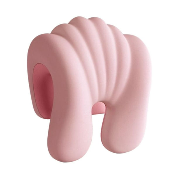 Almohada cervical para silla de oficina, soporte para el cuello, almohada de escritorio, cómoda, compacta y con memoria. Rosa